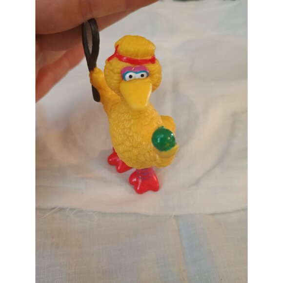 Vintage Big Bird Tennis Ball‎ Racquet PVC Figure Muppets Tara Toy Cake Topper 3" - Picture 7 of 8